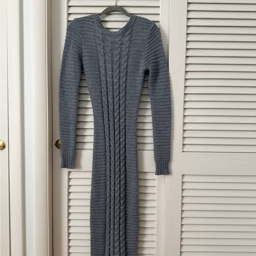 JLUXLABEL Light Blue Textured Maxi Dress - Picture 4 of 4